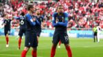 Kylian Mbappe celebrando su gol con Francia.